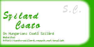 szilard csato business card